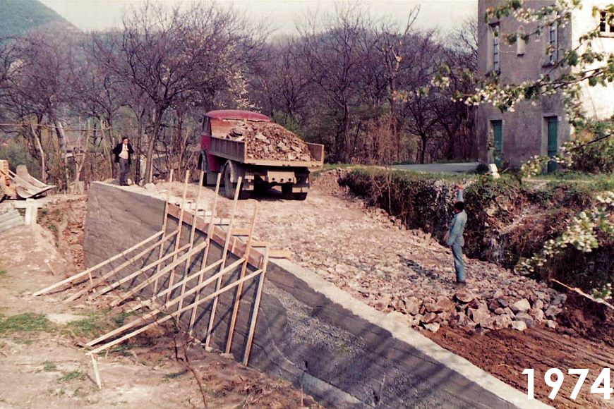 Construction of the Carasco production site in 1974