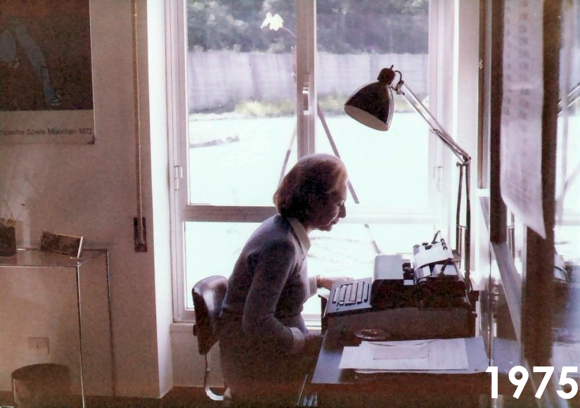 Mrs. Attanasio at work 1975